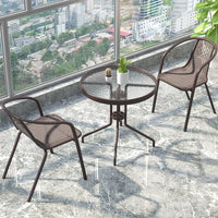 Portable Folding Outdoor Patio Table and Chair Set for Balcony, Garden, or Indoor Use