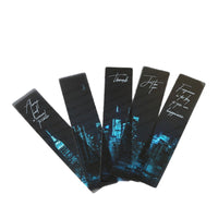 PVC Universe Roaming Series Bookmark Set - Sun, Moon, Stars, Clouds, Scenic Frosted Transparent Bookmarks