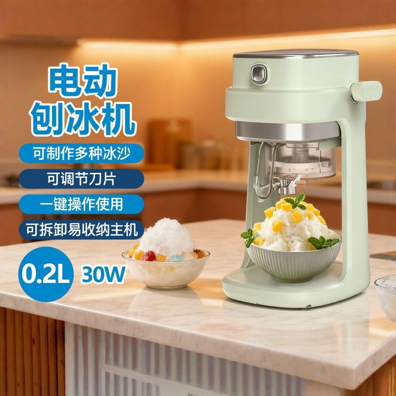 Household Ice Shaver Machine Adjustable Coarseness Quiet Fast Ice Making Easy Clean