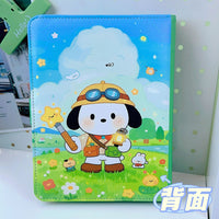 A5 Cartoon Star Black Ear Dog Loose-Leaf Binder with Magnetic Closure and Refill Pages