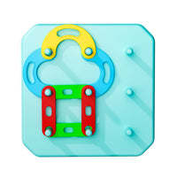 Montessori Geometric Stacking Puzzle Toy for Toddlers, Educational Shape Matching Game for Preschoolers
