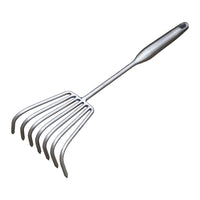 Stainless Steel Clam Rake with Extended Handle for Beachcombing and Shellfish Harvesting