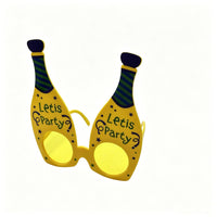 Novelty Champagne Bottle Glasses for Party Celebrations and Photo Booth Props