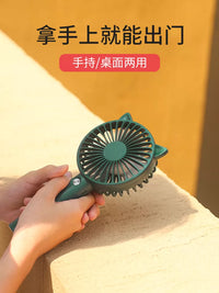 Portable USB Rechargeable Mini Handheld Desk Fan with Strong Airflow for Office, Dorm, and Travel