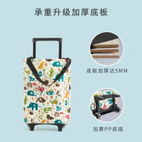 Foldable Portable Shopping Cart with Wheels and Bag for Groceries