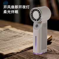 Portable Misting Fan with Ice Compress Function, USB Rechargeable Handheld Cooling Fan