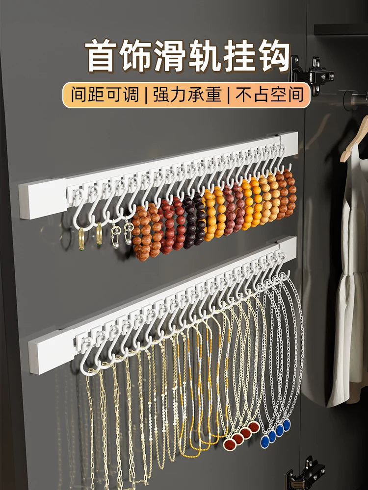 Jewelry Display Rack with Hooks/Clips for Necklaces, Keychains, Hair Ties, and Small Ornaments