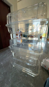 Hamster Cage All-Acrylic Transparent Double-Layer Anti-Escape with Stand
