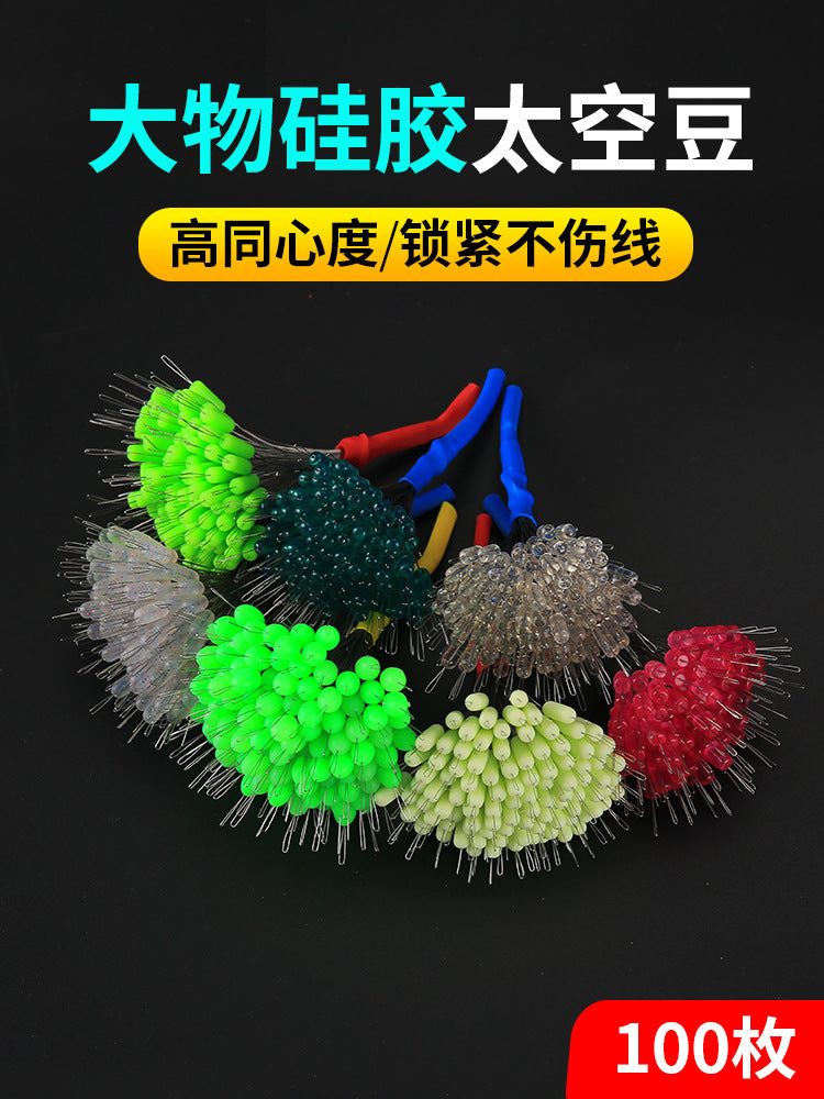 Silicone Fishing Space Beans for Large Fish, Line Stopper Accessories