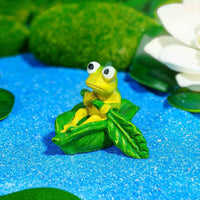 Mini Aquarium Frog Ornament Resin Micro Landscape Decoration for Fish Tank