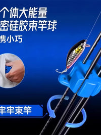 Silicone Fishing Rod Holder Ball Clip Set for Lure Rods