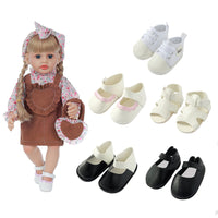 Doll Shoes for 22-inch Reborn Dolls, PU Leather and Canvas Styles