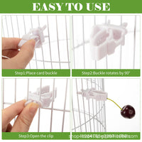 Bird Cage Vegetable Clip Fruit Snack Holder Feeder for Parakeets Cockatiels Conures Canaries