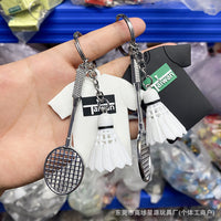Taiwan Badminton Racket Keychain Sports Souvenir Pendant Bag Charm