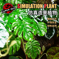 SuperRep Reptile Terrarium Artificial Plant Decor for Rainforest Tanks and Tortoise/Lizard/Gecko Habitats