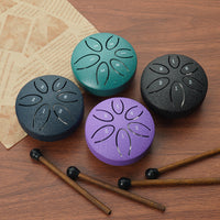 Mini Metal Tongue Drum 3-inch 6-Note Steel Drum Percussion Instrument for Kids and Portable Music