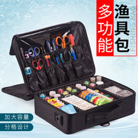 Portable Waterproof Fishing Tackle Bag for Line Hooks Tools Storage