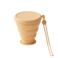 Mini Collapsible Silicone Travel Cup with Lanyard, Portable and Reusable