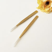 High-Precision Brass Watchmaker's Tweezers, Anti-Magnetic, Soft-Tipped for Delicate Parts