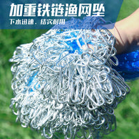 Hand-Cast Fishing Net with Large Flying Disc Design, Easy-Throw Automatic Fishing Trap Net