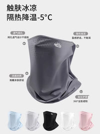 Full Face UV Protection Sun Mask for Cycling and Driving, Breathable Ice Silk Neck Gaiter