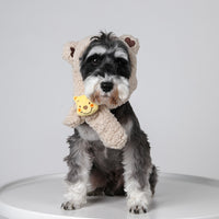 iBeans Pet Christmas Reindeer Headwear Scarf Hat for Cats and Dogs, Winter Festive Pet Neck Warmer