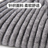 Unisex Double-Layer Fleece Lined Knitted Neck Warmer for Winter