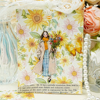 Vintage Floral Collage Background Paper for Scrapbooking and Journaling