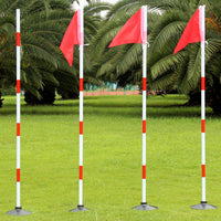 Portable Soccer Training Pole Set with Rubber Bases and Flag for Agility Drills