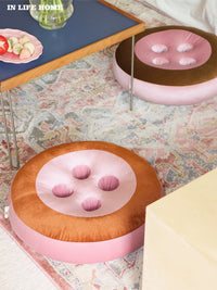 Floor Cushion Tatami Seat Pillow, Round Rebound Breathable Meditation Pad for Home