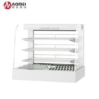 Commercial Countertop Food Warmer Display Cabinet for Fried Chicken, Burgers, and Baked Goods
