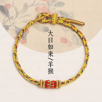 2025 Year of the Snake Red Rope Bracelet, Hand-Woven Zodiac Charm for Men and Women