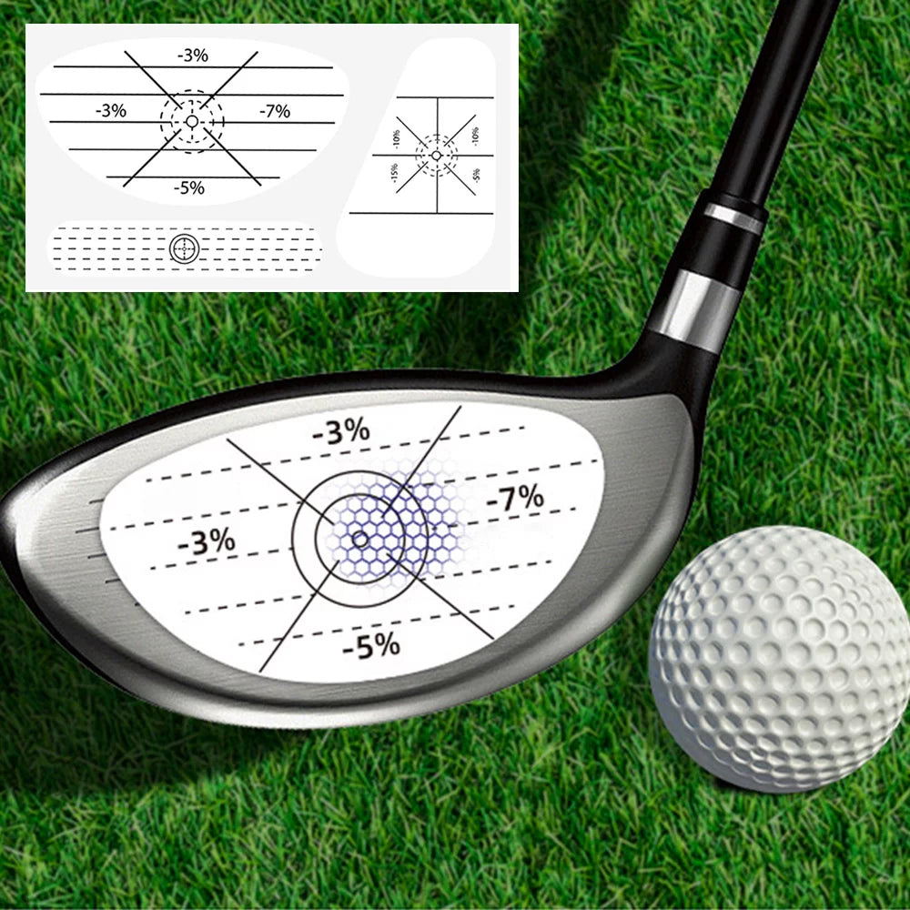 50-Pack Golf Club Impact Labels for Woods Irons Putters - Shot Recording & Training Aid