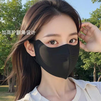 Summer UV Protection Face Mask with Eye Corner Coverage, Breathable & Adjustable Earloop Sunscreen Mask