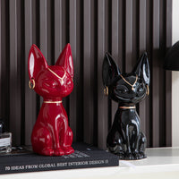 Egyptian Cat Figurine Lucky Cat Vintage Style Ornament for Living Room Entryway Desk Study Decor