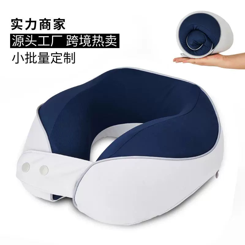 Memory Foam U-Shaped Travel Neck Pillow for Airplane and Office Naps