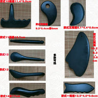 Black Bian Stone Gua Sha Board and Comb for Face and Body Massage