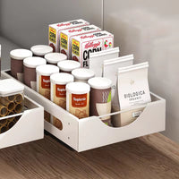 Under-Sink Pull-Out Storage Rack with Wheels for Kitchen and Bathroom, Rotating Countertop Organizer for Spices and Cosmetics