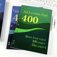 A4 Loose-Leaf Notebook, 200 Pages, Thickened, 55gsm Paper, High-Value Design, Student Exam Draft Book