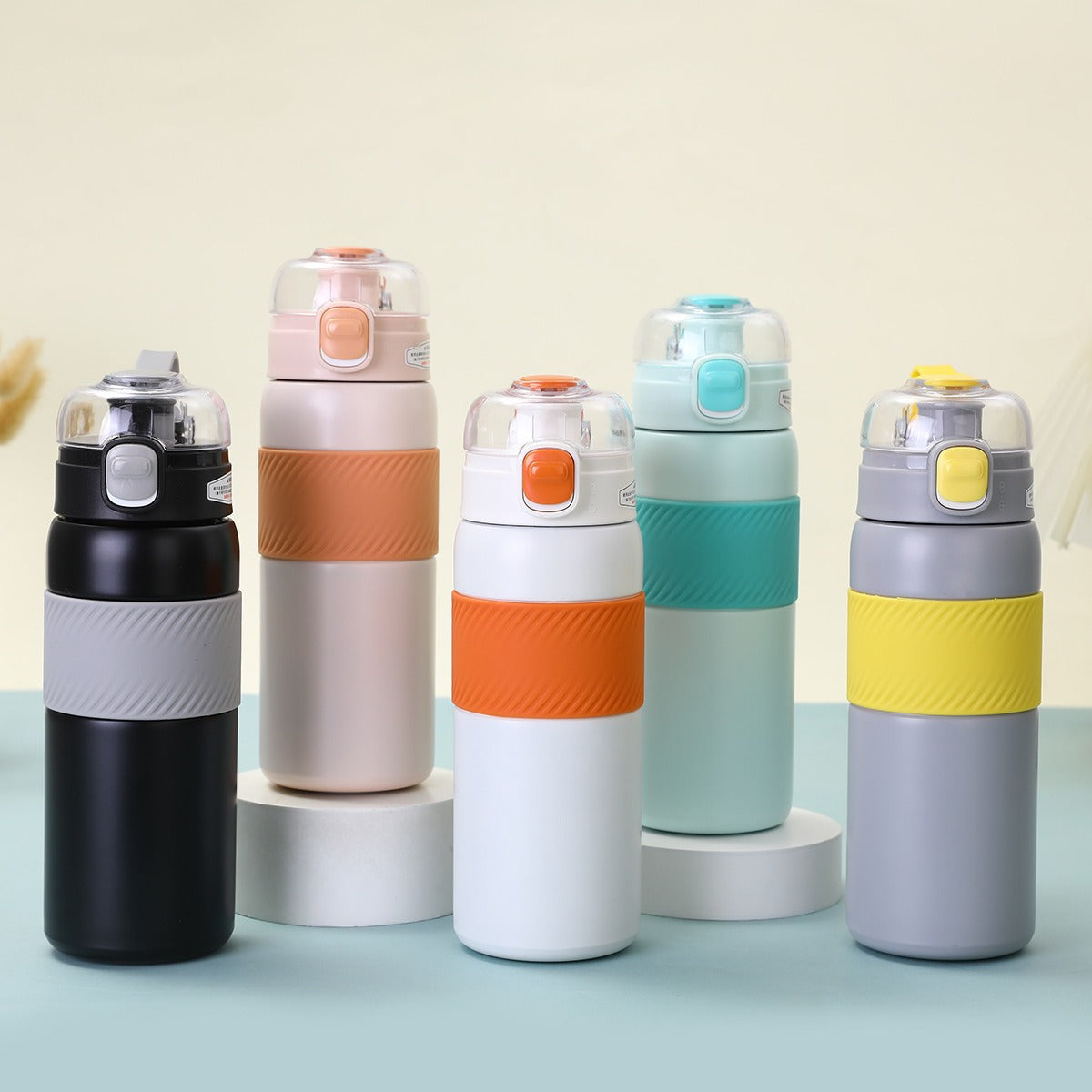 New 316 Stainless Steel Insulated Water Bottle Large Capacity Portable Sports Kettle with One-Touch Open Lid