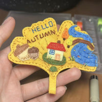 DIY Felt Autumn Leaf Keychain & Bag Charm Kit