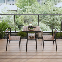 Outdoor Patio Table and Chair Set, Simple Leisure Balcony Tea Table and Chairs Combination for Home, Small Apartment Courtyard Furniture