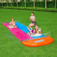 Bestway 4.8m Inflatable Double Llama Water Slide for Kids Outdoor Lawn Surfing Play Mat