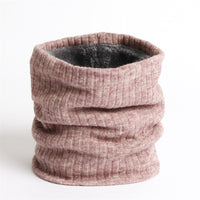 Unisex Fleece Lined Knitted Neck Warmer Scarf for Winter
