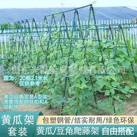 Coated Steel Plant Support Stakes for Climbing Vines, Cucumbers, Beans, Grapes - 50-Pack