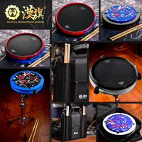 Hanqi U12 Marching Practice Pad & Power Rebound Drum Pad Set 12-inch