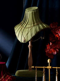 Velvet Jewelry Display Bust Stand for Necklaces and Pendants, Countertop Mannequin Prop