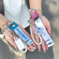 Concert Ribbon Storage Sleeve with Keychain for Fan Meetups and Display