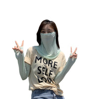 Summer UV Protection Face Mask and Arm Sleeves Set for Women