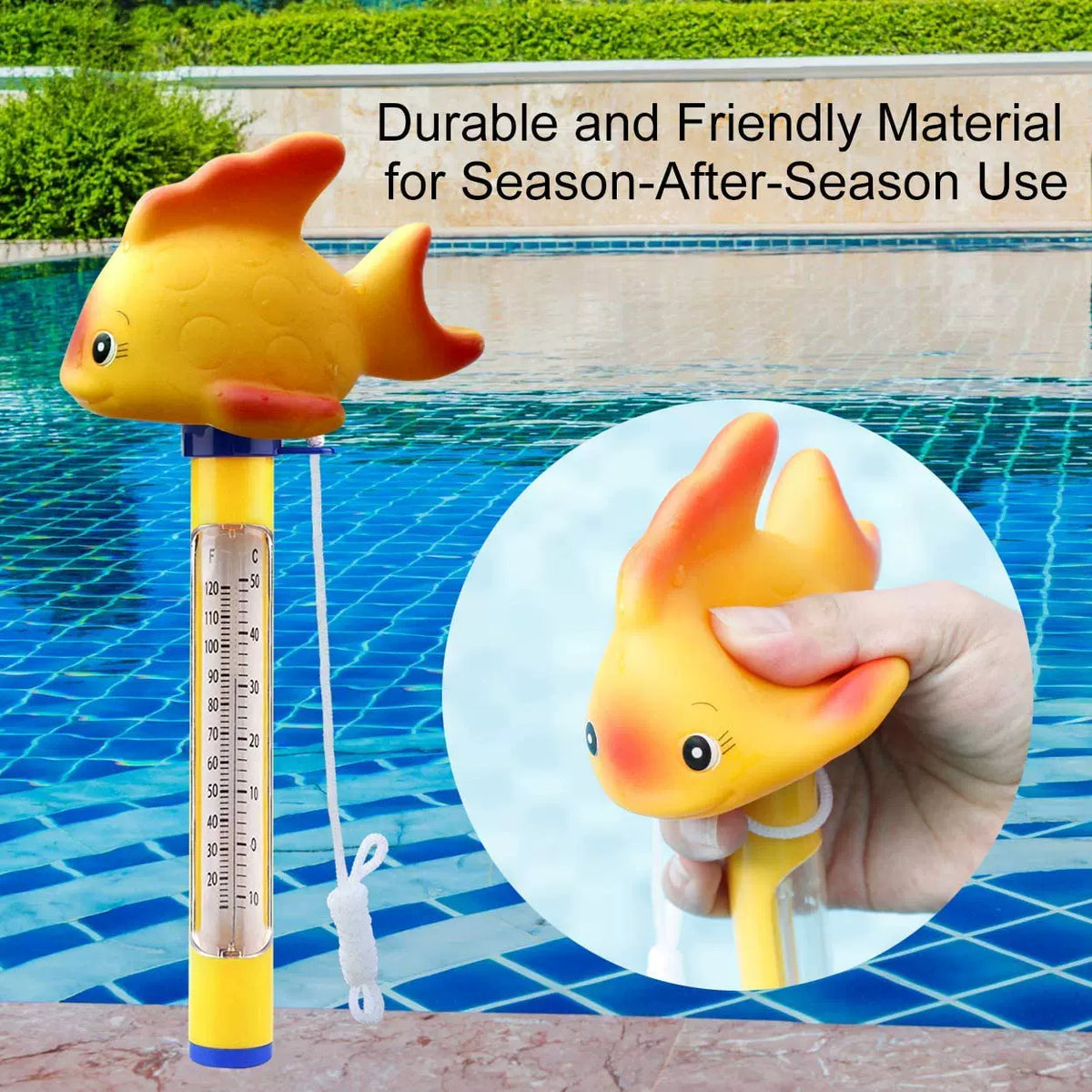 Floating Pool Thermometer for Kids and Babies, High Precision Water Temperature Gauge